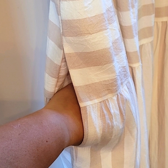 Universal Threads Cream Stripe Tank Dress 100% Cotton - XXL - Picture 6 of 7